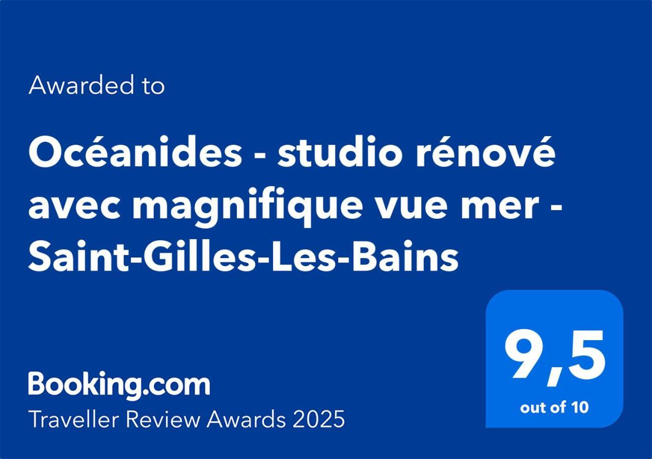 Oceanides - Studio Renove Avec Magnifique Vue Mer - Saint-Gilles-Les-Bains Exteriör bild